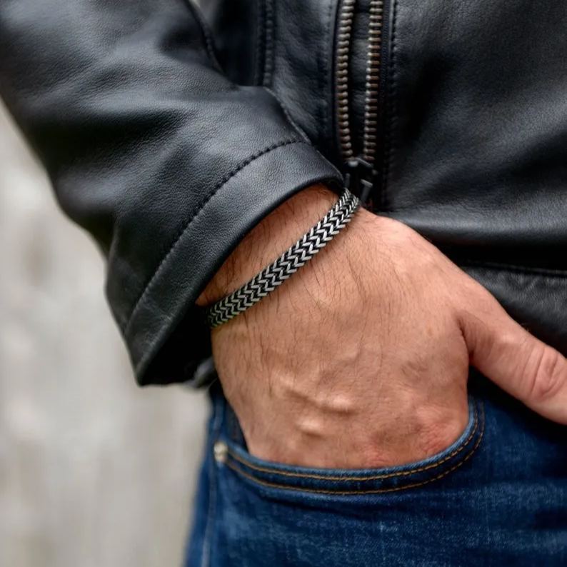 Personalised Men's Stainless Steel Bracelet Engraved  Stainless Steel  Personalized Bracelet  Christmas Gift for Him