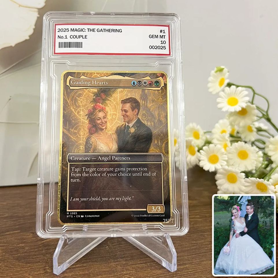 Custom Anime Couples Magic Card Personalized Photo Magic Anime Card Gift for Couples