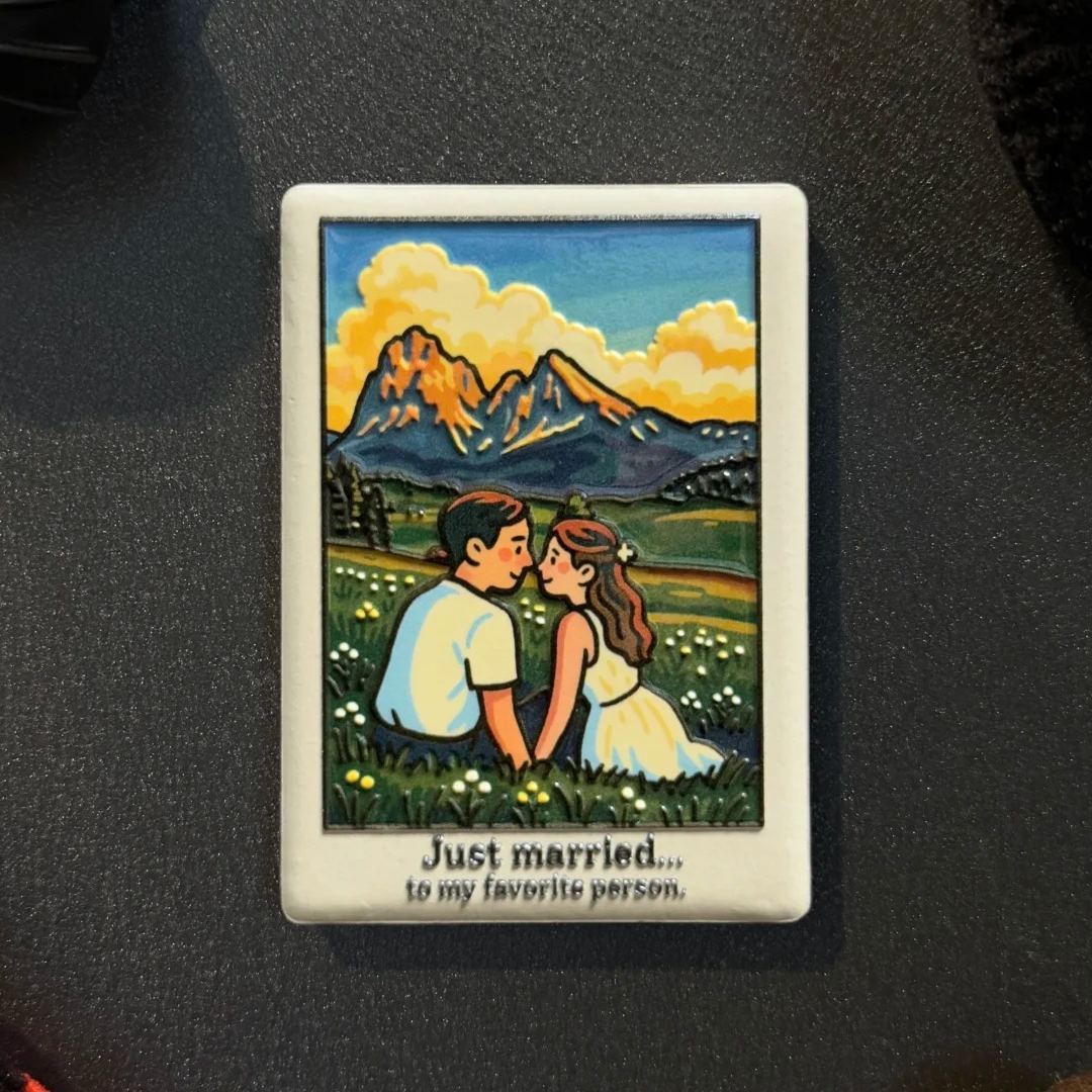 Custom Illustrated Fridge Magnet Personalized Photo to Illustration with 3D Effect Unique Gift for Anniversary, Birthday, or Travel Memories