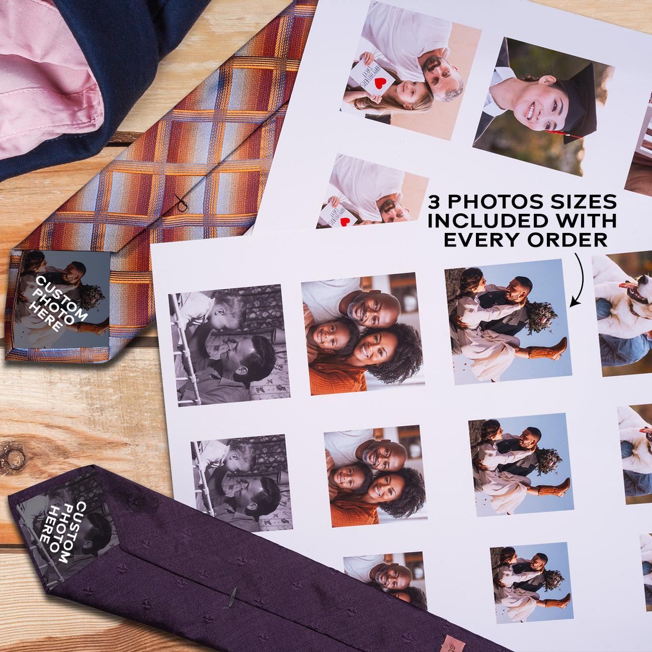 Personalized Photo Tie Patch Custom Picture Tie Patch Peel and Stick Fabric Tie Patch with Custom Photo Gifts for Him