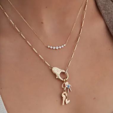 Personalized Little People Birthstone Necklace – Custom Kids Charms Pendant  Month Stone