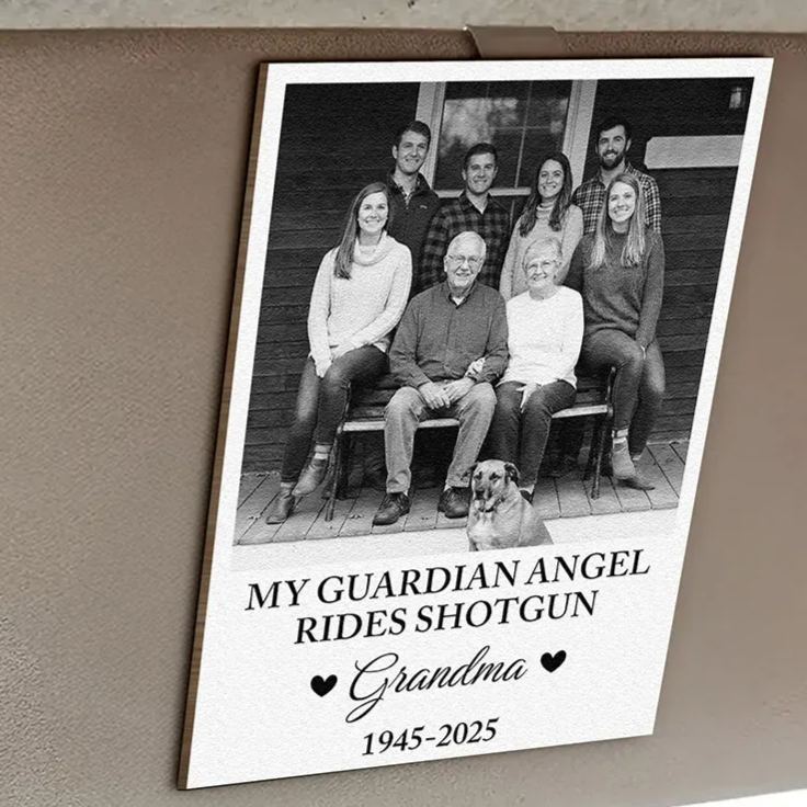 Personalized Wooden Photo Car Visor Clip My Guardian Angel Rides Shotgun Memorial Gift for Loss of Loved One Sympathy Gift