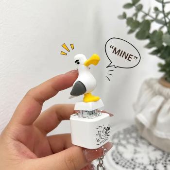 Seagull MINE Button Keychain with Real Sound and LED Light Funny Fidget Clicker Gag Gift