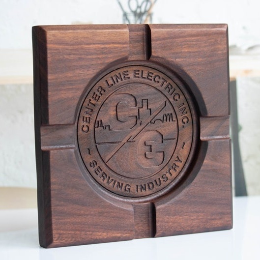 Personalized Wooden Cigar Ashtray with Custom Business Logo, Corporate Gift for Employees, Customized Branding for Business Promotional Gift