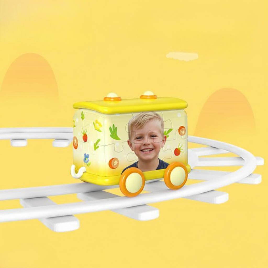Custom Photo 3D Train Puzzle Kids Educational Toy Fun to Assemble and Play Christmas Gift