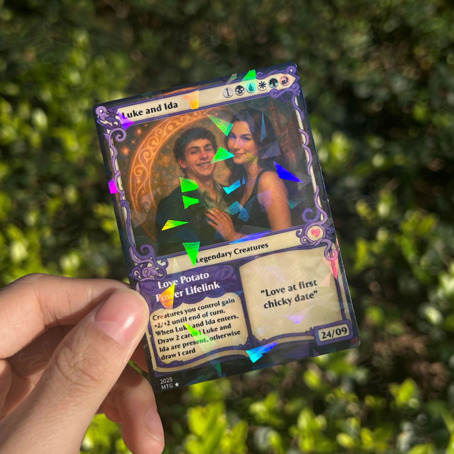 Custom Magic Card Fantasy Game Anime Card Valentine's Day Gift for Couple - namenecklace