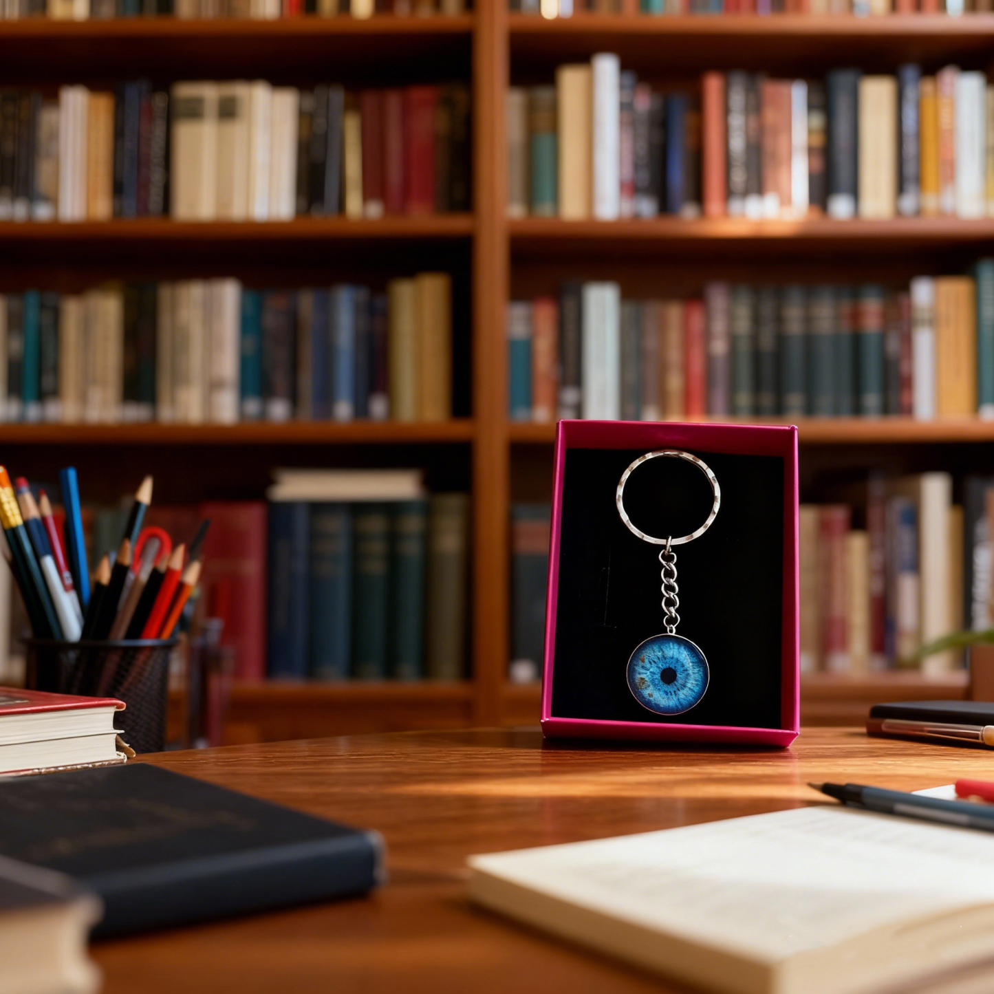 Custom Eye Keychain Personalized Merged Eyes Couple Keychain Lover's Eye Keyring  Anniversary Gift Valentine's Day Gift