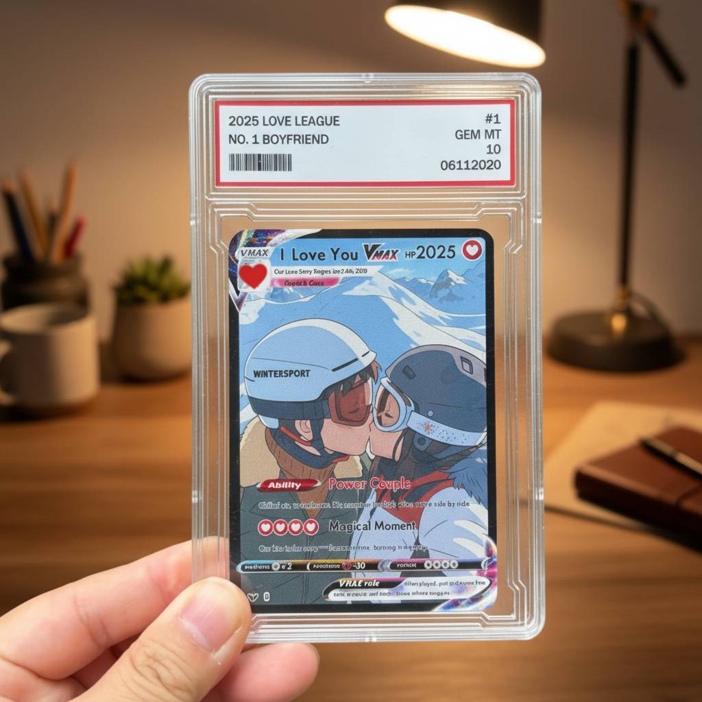 Personalized Photo Anime VMAX Card Fantasy Game Anime Card Valentine's Day Gift for Couple