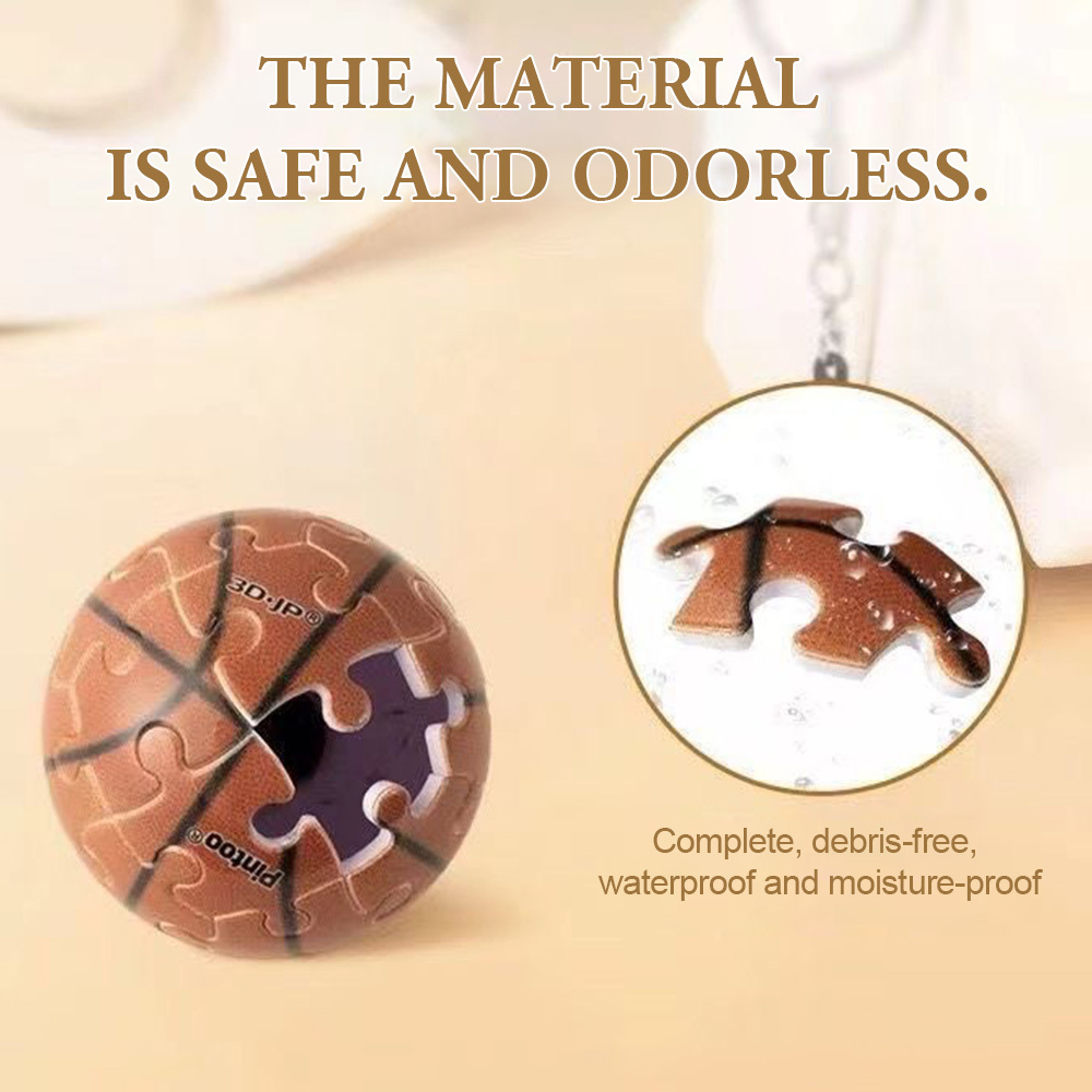 3D Puzzle Ball Keychain Sports Ball Puzzle Keyring Mini Soccer Basketball Globe Keychain Funny 3D Spherical Puzzle Keychain