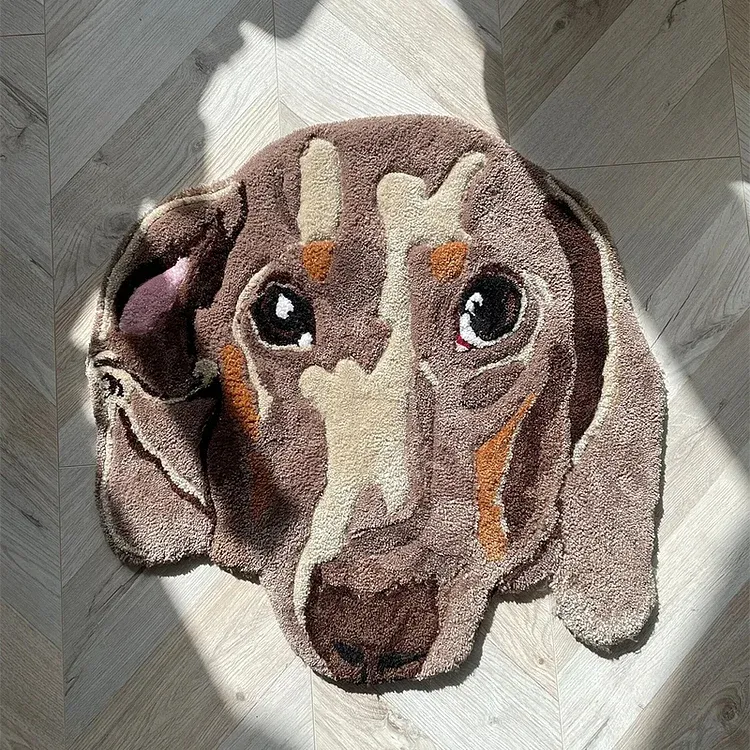 Personalized Tufted Pet Portrait Rug Custom Pet Portrait Rug Turn Your Pet into Portrait Mat Gifts for Pet Lovers