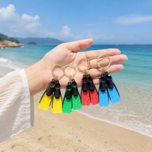 Mini Scuba Diving Flippers KeychainCreative Mini Swim Fins Keychain Ocean Diving Bag Pendant Ocean Lover Gift