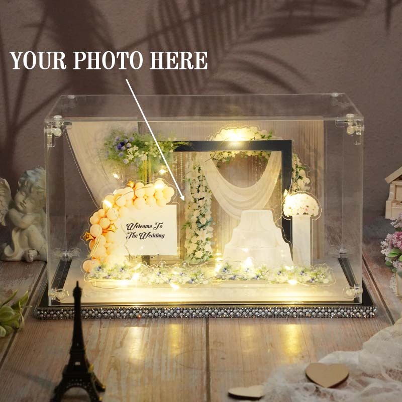 Custom Photo Miniature Landscape Personalized Acrylic Stand Anniversary Gift Family Photo Acrylic Wedding Stand