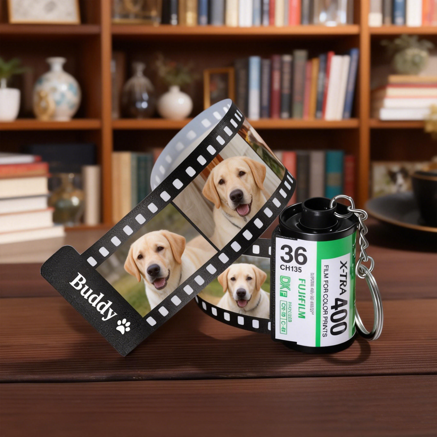 Custom Pet Photo Film Roll Keychain with Name Personalized Dog Cat Photo Film Roll Keyring Multi Photo Pet Film Roll Keychain Memorial Gift