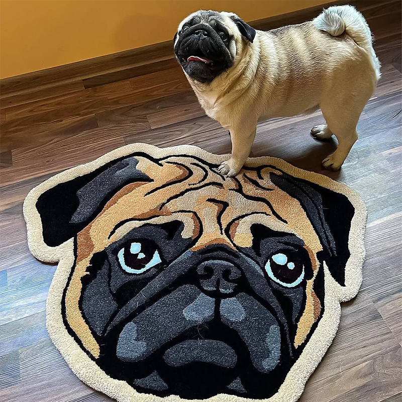 Personalized Tufted Pet Portrait Rug Custom Pet Portrait Rug Turn Your Pet into Portrait Mat Gifts for Pet Lovers