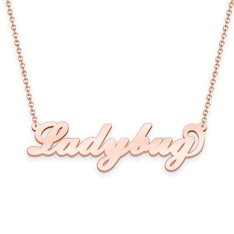 Ladybug name necklace Gold Custom Necklace, Personalized Gifts For Her