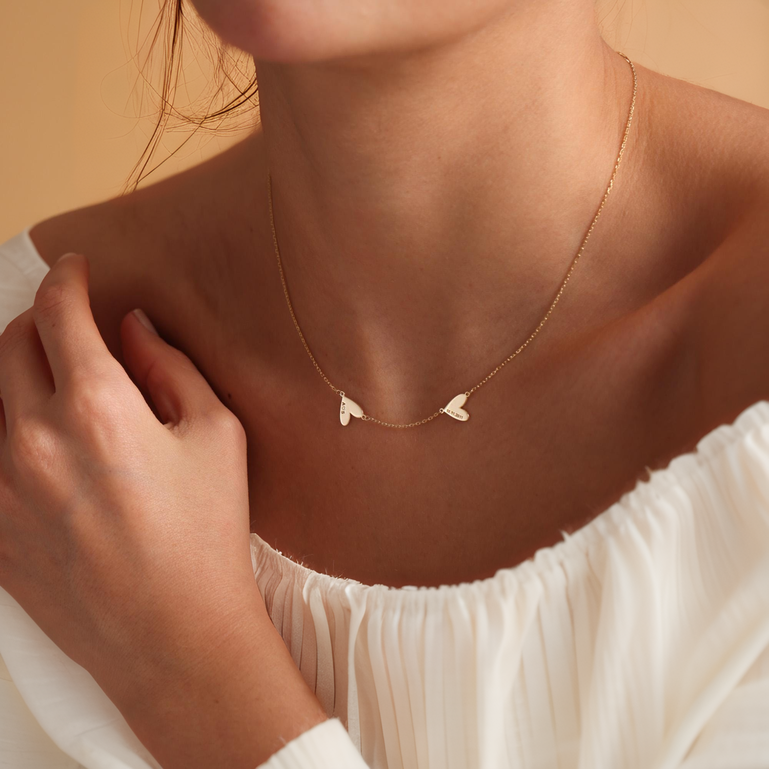 Personalized Family Heart Name Necklace Custom Multiple Name Heart Necklace Family Gifts