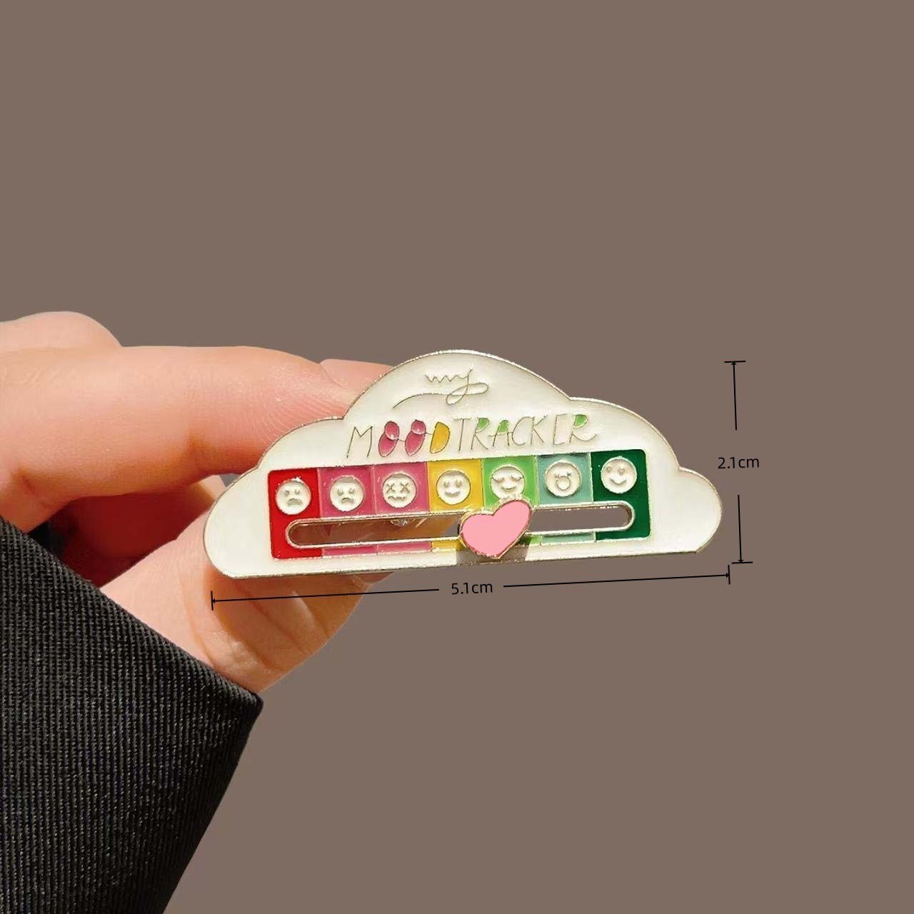 Funny Social Battery Pin Social Battery Sliding Mood Enamel Pin Interactive Mood Tracker Slider Pin Creative Social Accessory