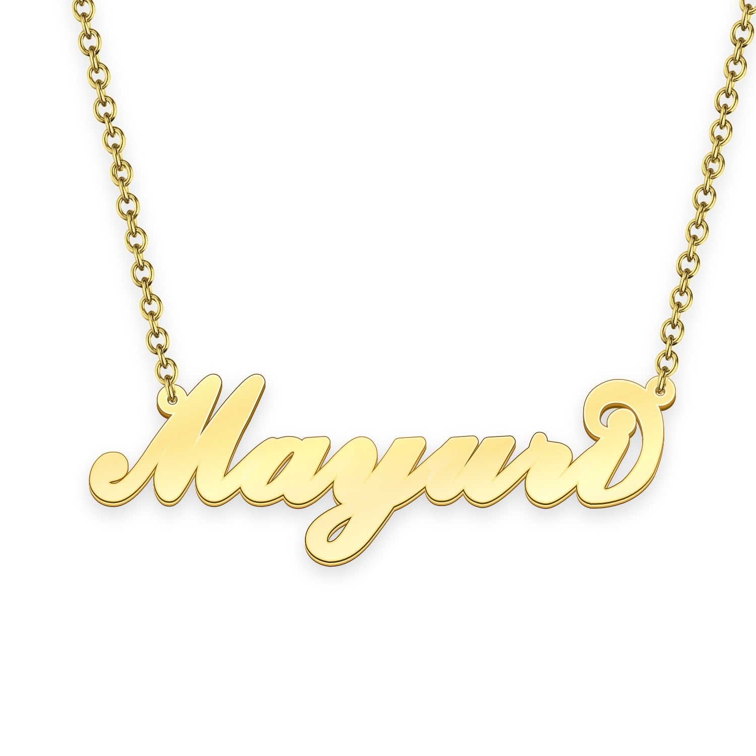 Mayuri Name Necklace Gold Custom Necklace Personalized Gifts for Her