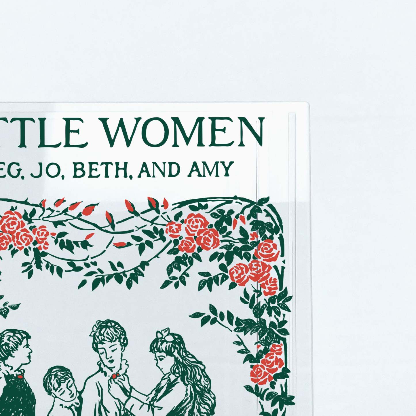 Little Women Acrylic Book Vase Literary-Inspired Flower Vase for Book Lovers