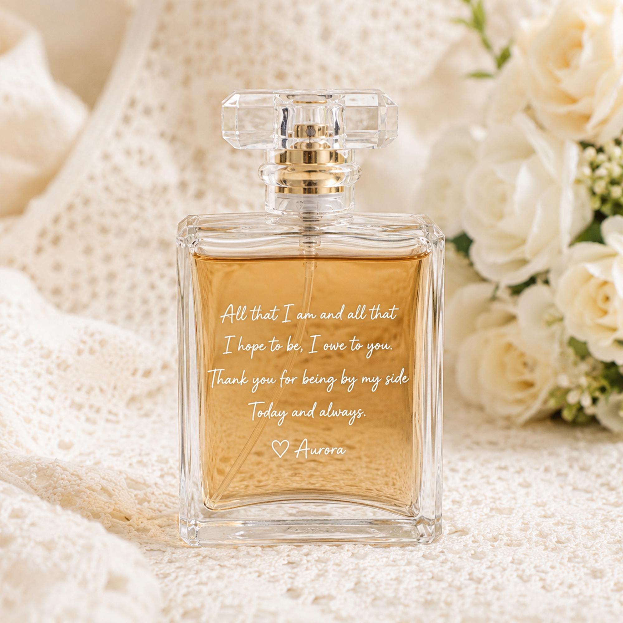 Personalized Photo Engraved Perfume Bottle Custom Photo Glass Perfume Bottle Gift for Her