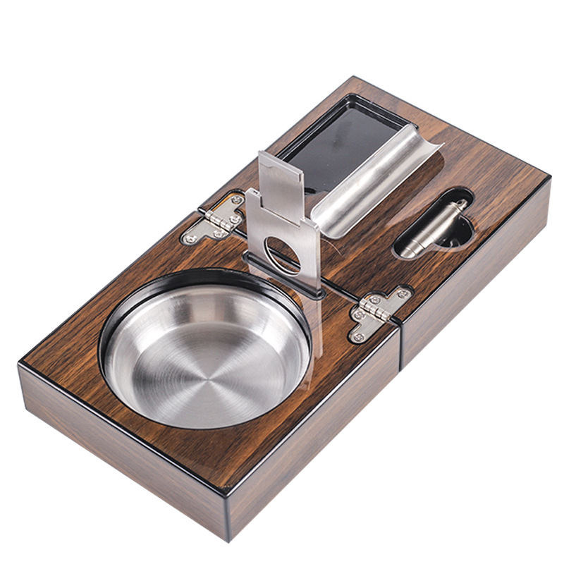 Personalized Cigar Ash tray Guillotine Cigar Cutter Gifts for men Grandfather Anniversary Custom Engraved Wedding Gift Father's Day