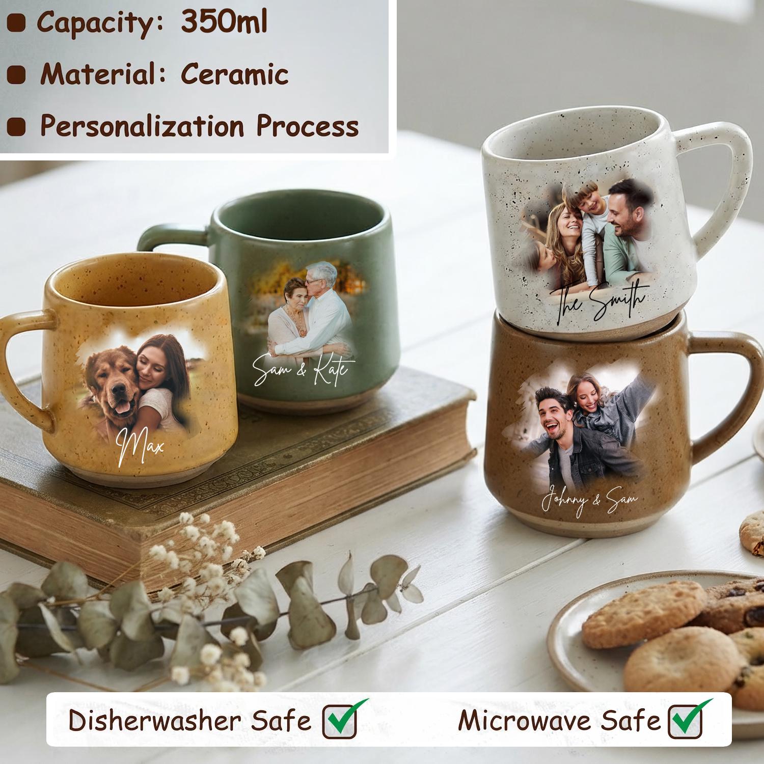 Personalized Photo Ceramic Mug Custom Picture Text Coffee Cup Couple Gift