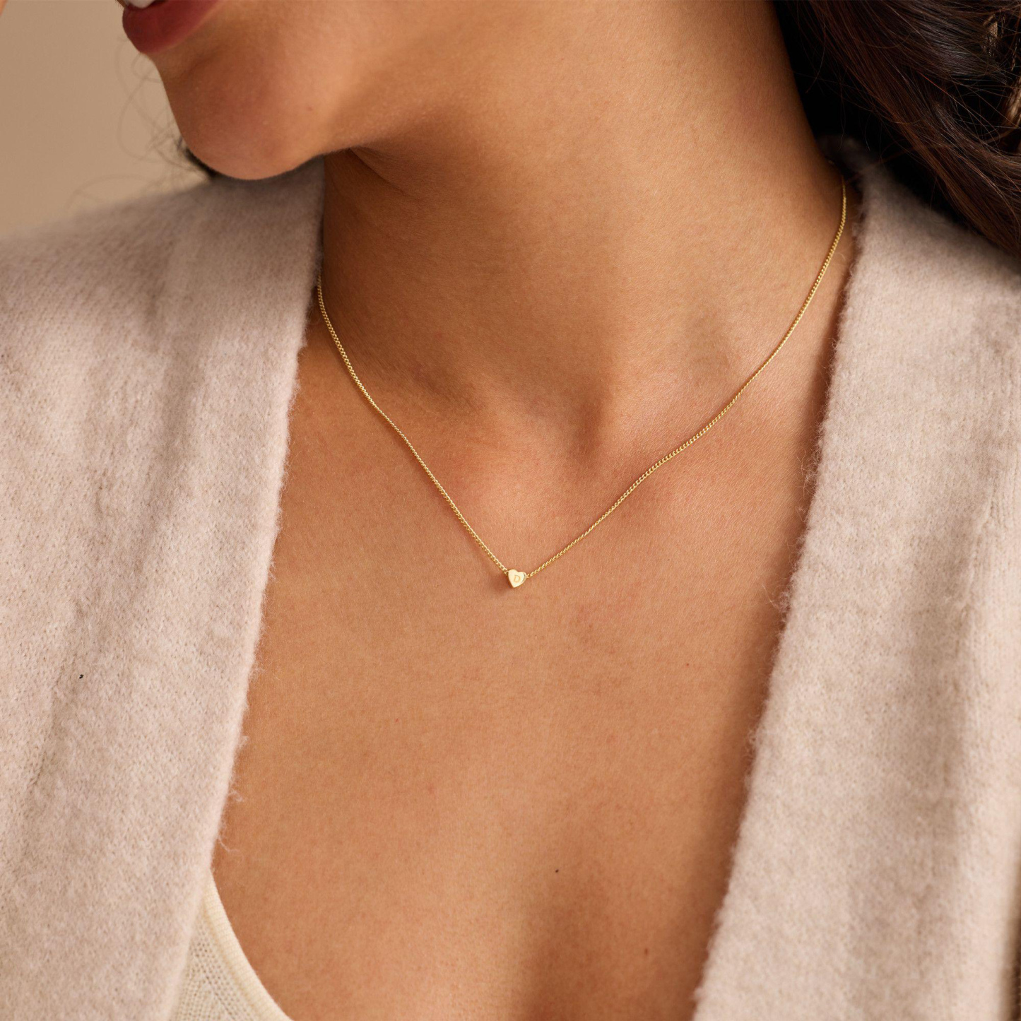 Personalized Initial Heart Necklace Custom Couple's Initial Heart Necklace Family or Lovers Initial Necklace Gifts for Her