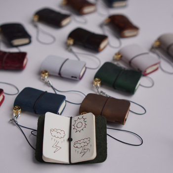 Super Mini Genuine Leather Pocket Notebook Keychain Handmade Genuine Leather Super Mini Pocket Notebook Keychain