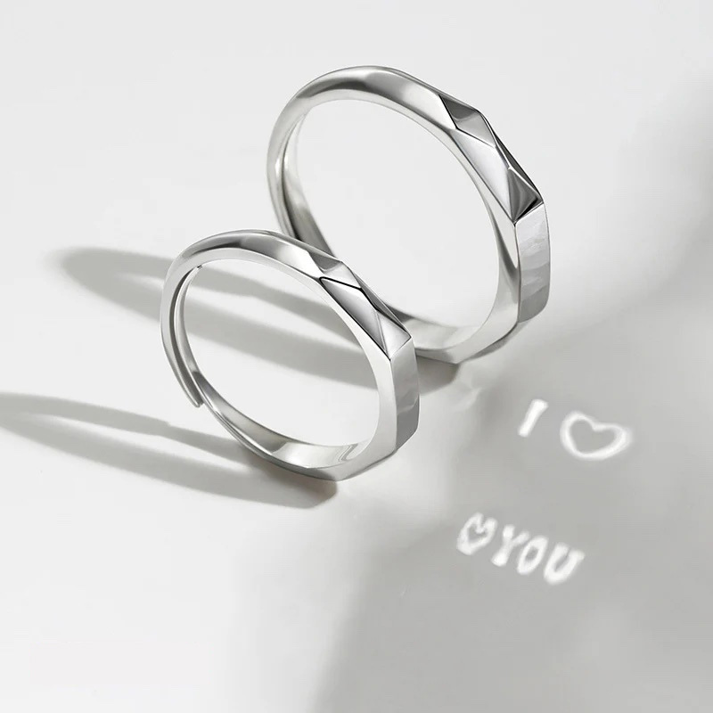 I Love You Projection Couple Rings – S925 Sterling Silver Romantic Gift