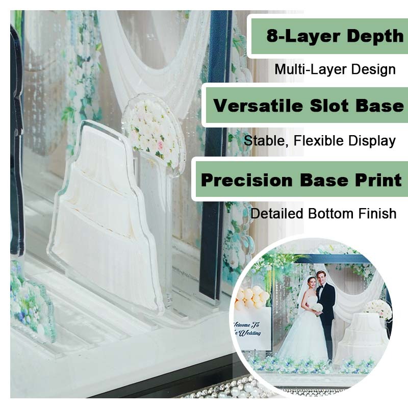 Custom Photo Miniature Landscape Personalized Acrylic Stand Anniversary Gift Family Photo Acrylic Wedding Stand