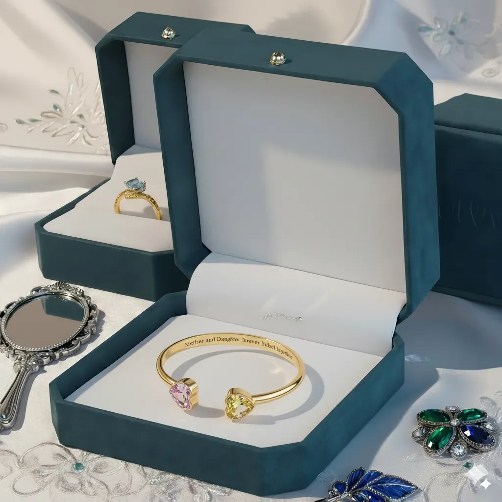 Mother Daughter Forever Linked Hearts Bracelet Personalized Mother Daughter Heart Bracelet Mother's Day Gifts