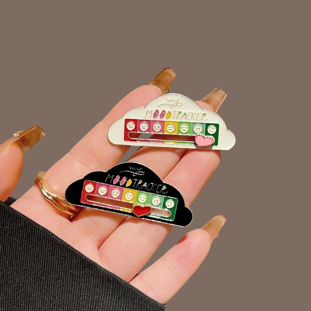 Funny Social Battery Pin Social Battery Sliding Mood Enamel Pin Interactive Mood Tracker Slider Pin Creative Social Accessory