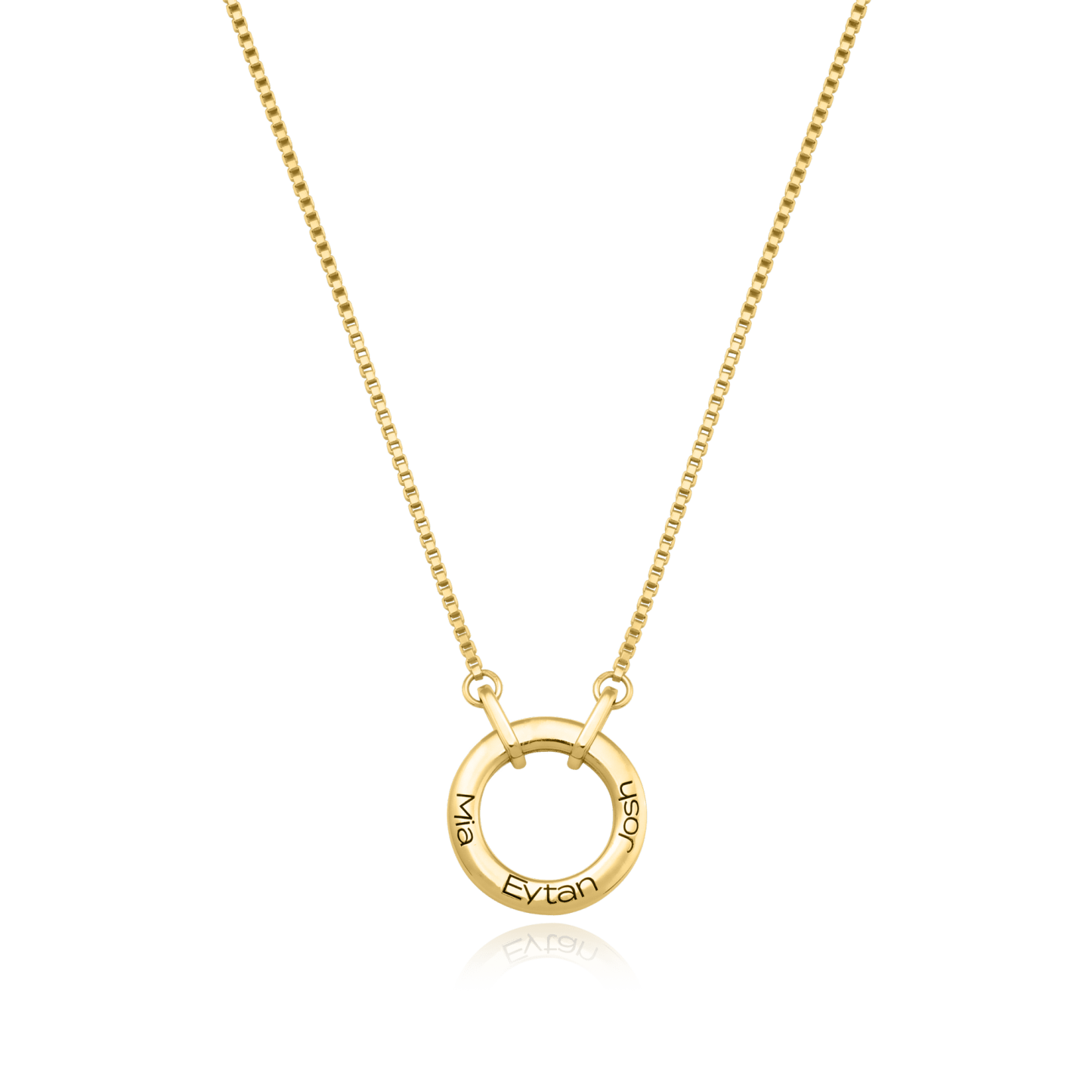 Personalized Family Circle Necklace Custom Engraved Love Circle Necklace The "Forever Connected" Engraved Circle Necklace