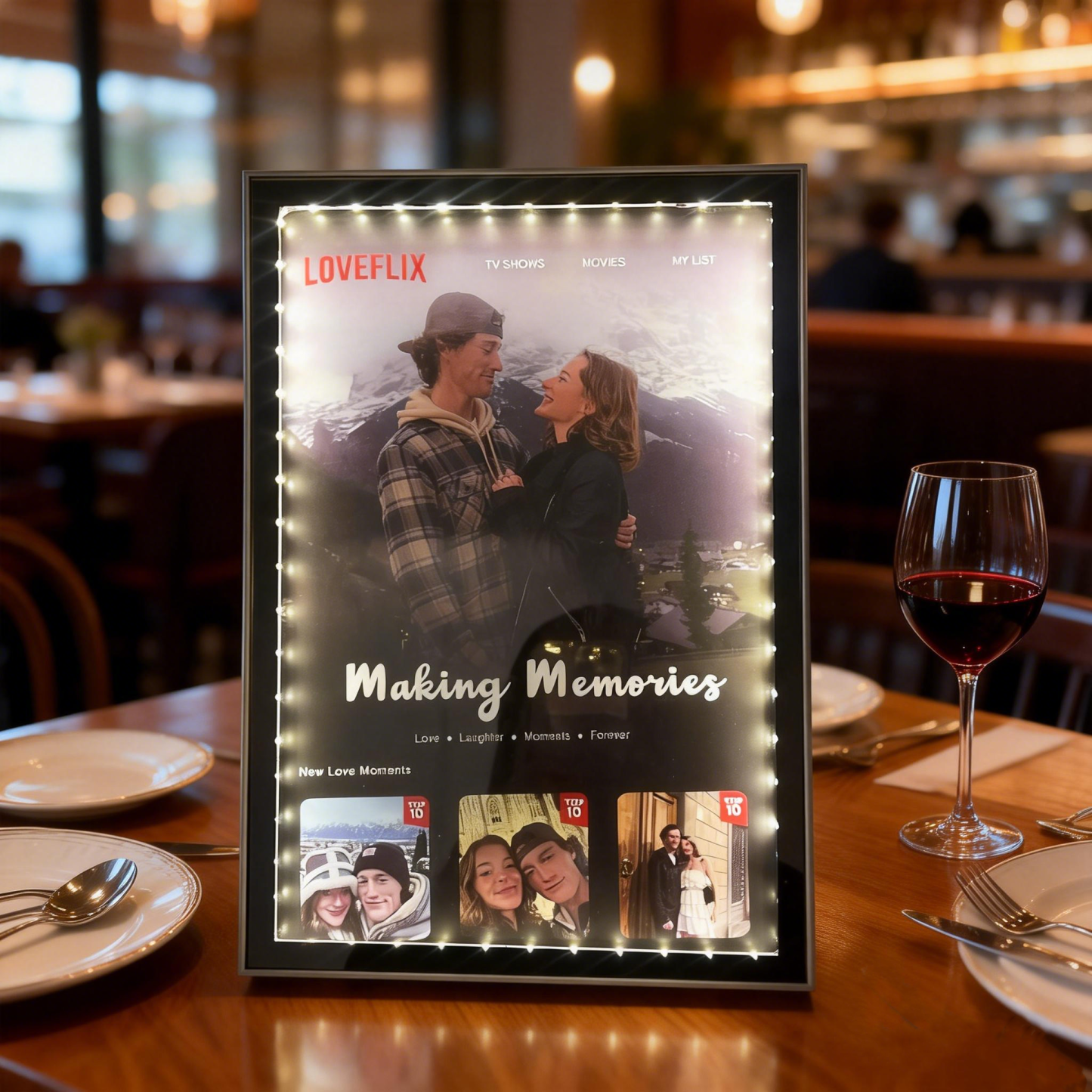 Personalized Family Memories Infinity Mirror Light Box Custom Family Photo Infinity Mirror Light Box Gift for Family