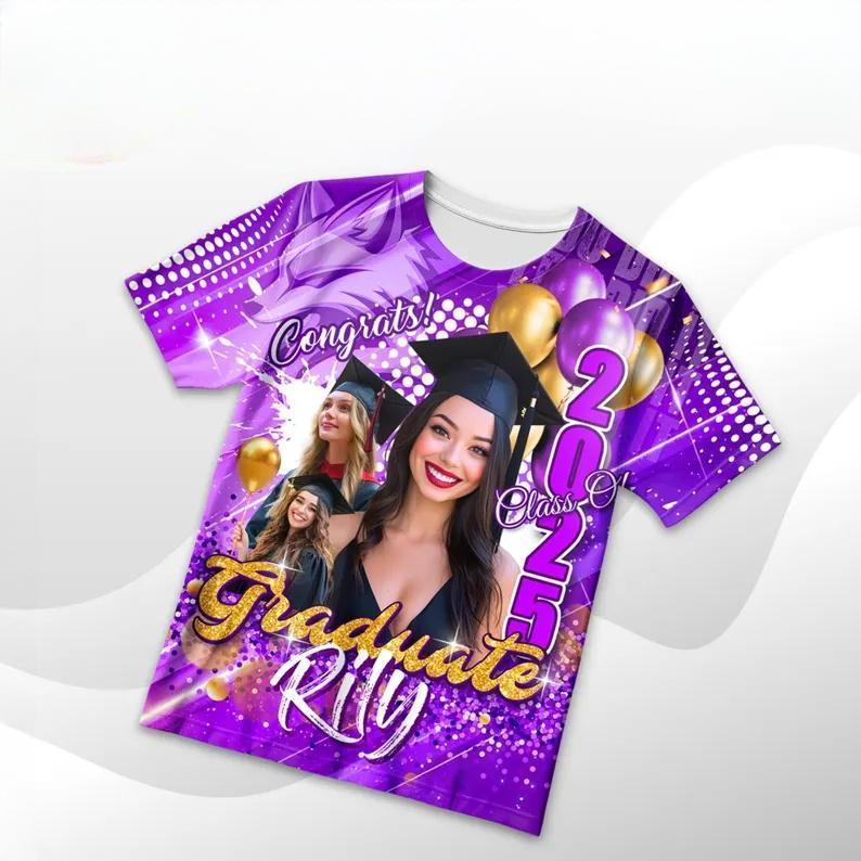 Custom 3D Graduation Gift Design Your Own Personalized Shirt