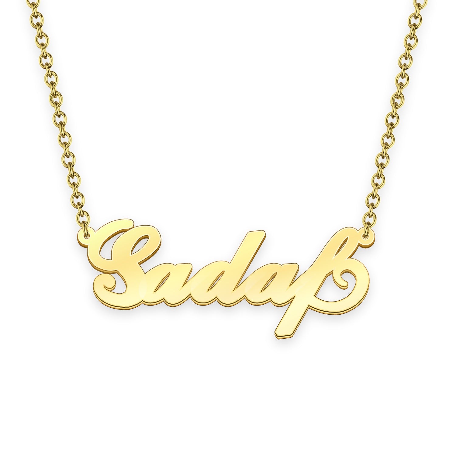Sadaf name necklace Gold Custom Necklace Personalized Gifts For Her