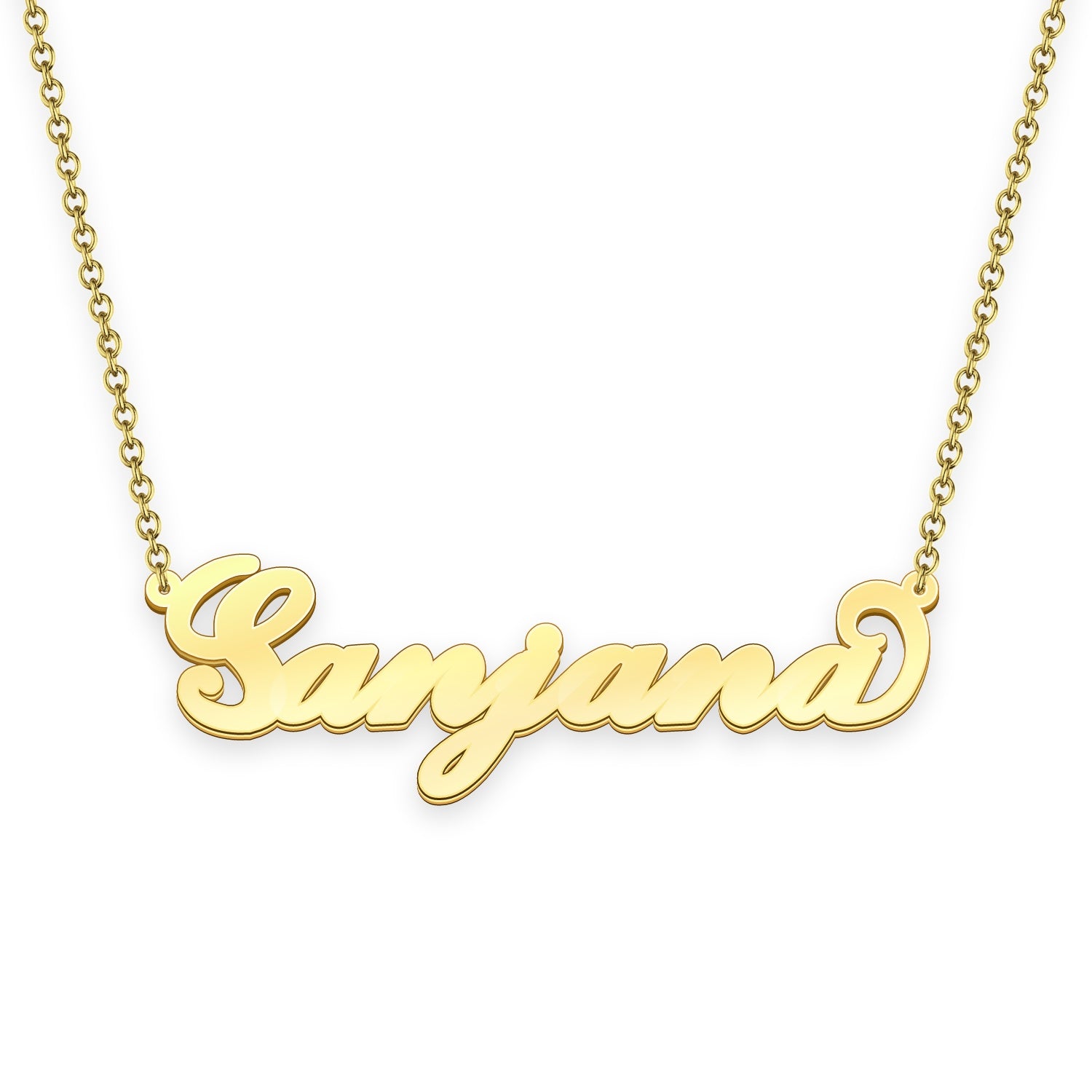 Sanjana name necklace Gold Custom Necklace Personalized Gifts For Her