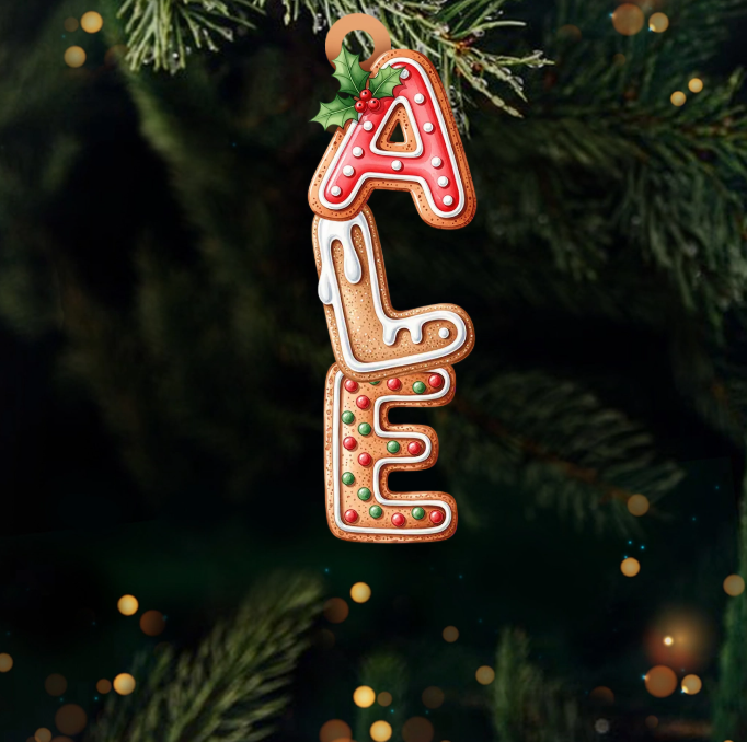 Custom Rainbow Letter Ornaments – Personalized Name Christmas Gifts for Children