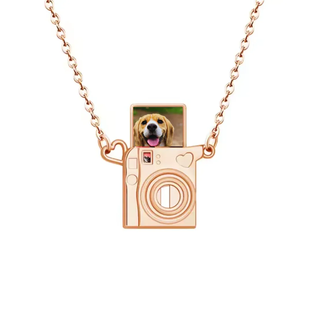 Custom Photo Vintage Camera Pendant Necklace Personalized Picture Polaroid Camera Necklace Gift for Her