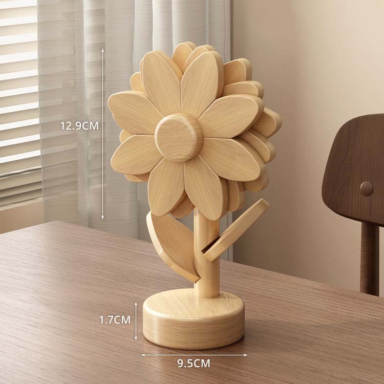 Cute Sunflower Wood Placemats Heat Resistant Tea Cup Cushions Cozy Kitchen Counter Decoration Gift for Homeowners