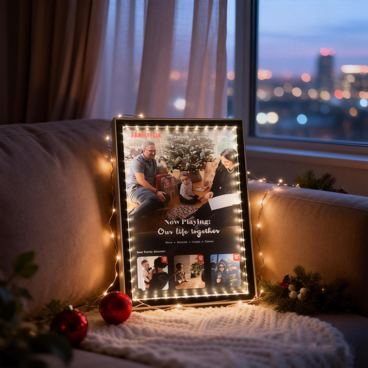 Personalized Family Memories Infinity Mirror Light Box Custom Family Photo Infinity Mirror Light Box Gift for Family