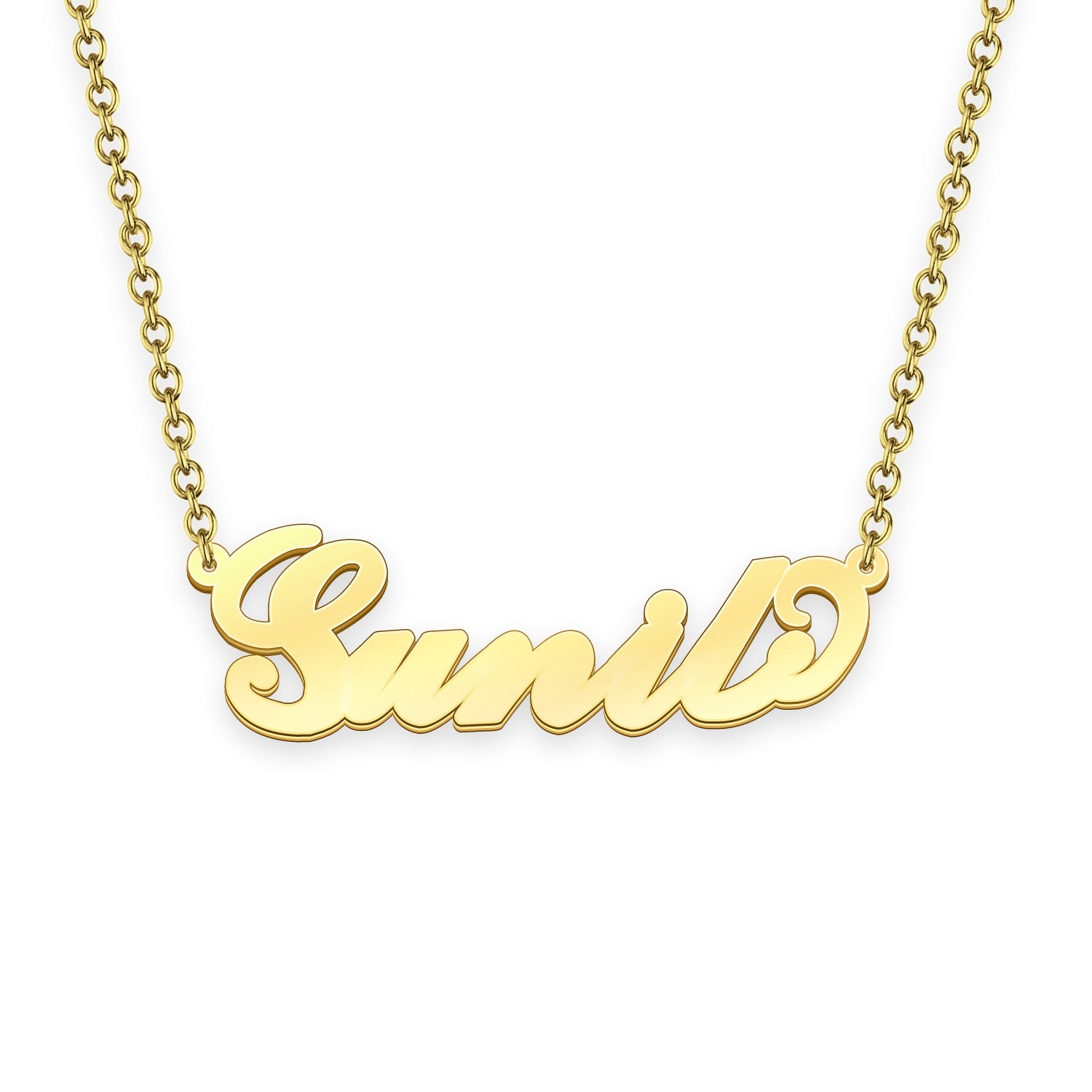 Sunil Name Necklace Gold Custom Necklace Personalized Gifts for Her