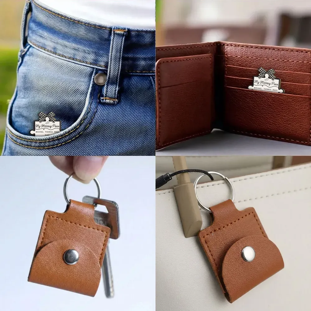 Custom Wooden Pocket Hug Keychain - "You Complete Me From Heaven" - Memorial Gift