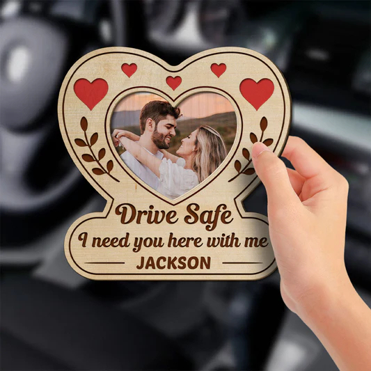 Drive Safe Reminder Personalized Custom Car Visor Clip Custom Photo Car Visor Clip Valentine's Day Gift for Him Her