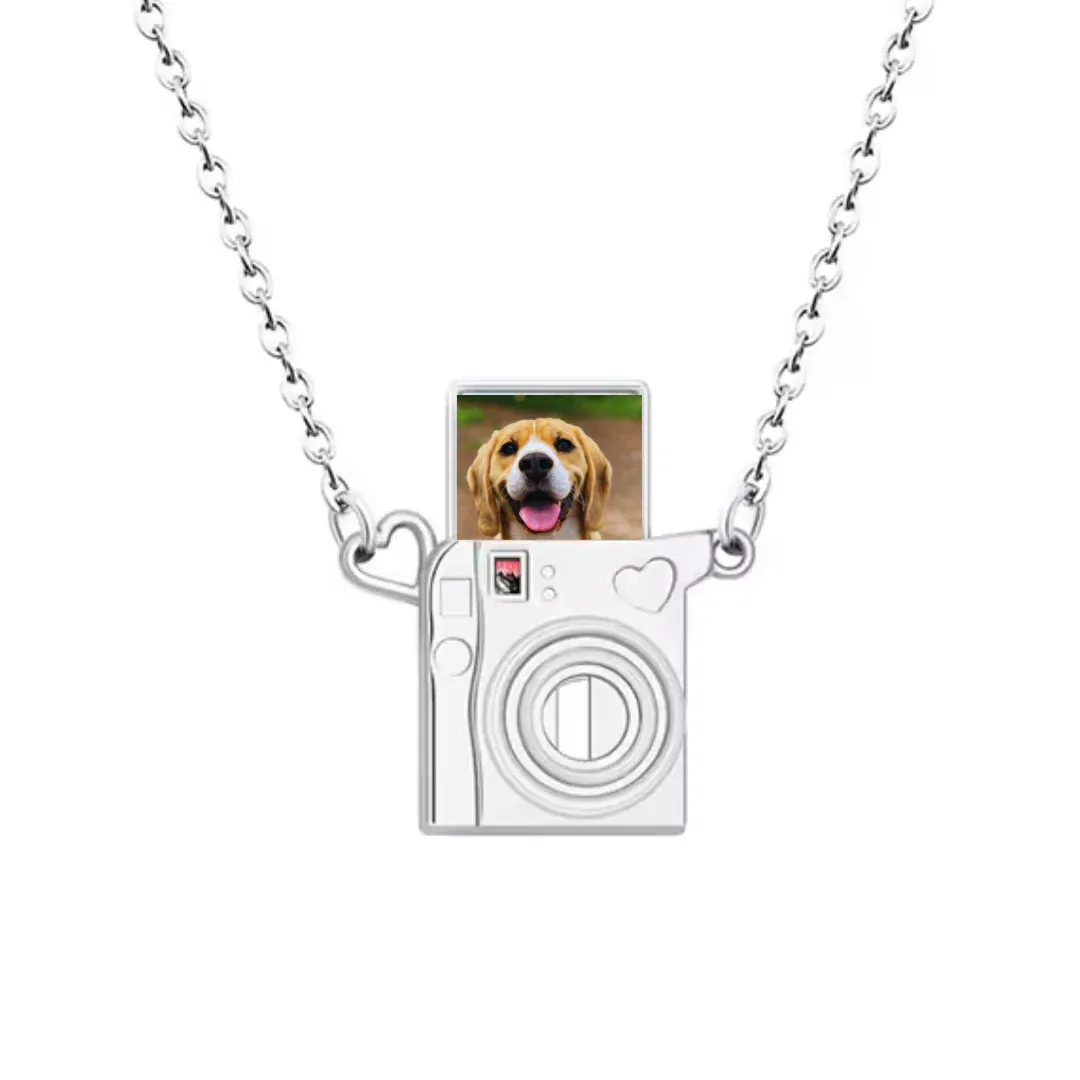 Custom Photo Vintage Camera Pendant Necklace Personalized Picture Polaroid Camera Necklace Gift for Her