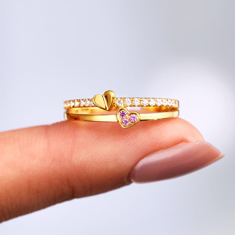 Mother's Ring Mama Daughter Joined At The Heart Sentimental Jewelry Gift for Mom Mother`s Day Gifts