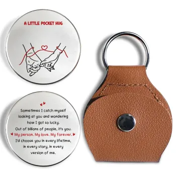 How Lucky I Am Personalized Lucky in Love Pocket Hug Keepsake Custom Pocket Hug Token for Long Distance Valentine's Day Gifts