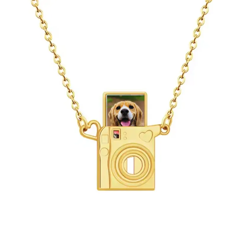 Custom Photo Vintage Camera Pendant Necklace Personalized Picture Polaroid Camera Necklace Gift for Her