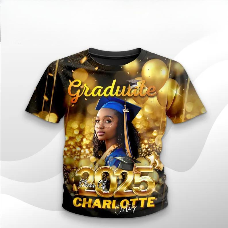 Custom 3D Graduation T-Shirt Personalized Graduation Gift