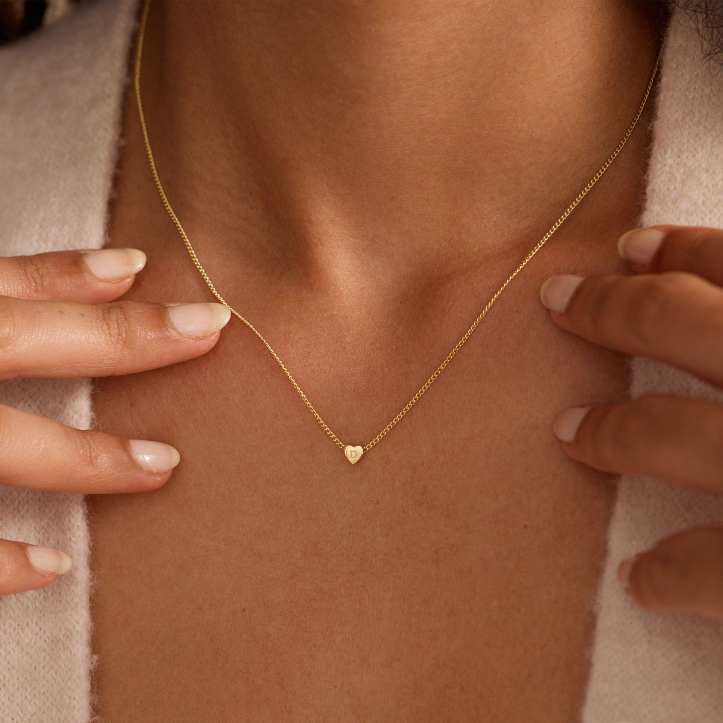 Personalized Initial Heart Necklace Custom Couple's Initial Heart Necklace Family or Lovers Initial Necklace Gifts for Her